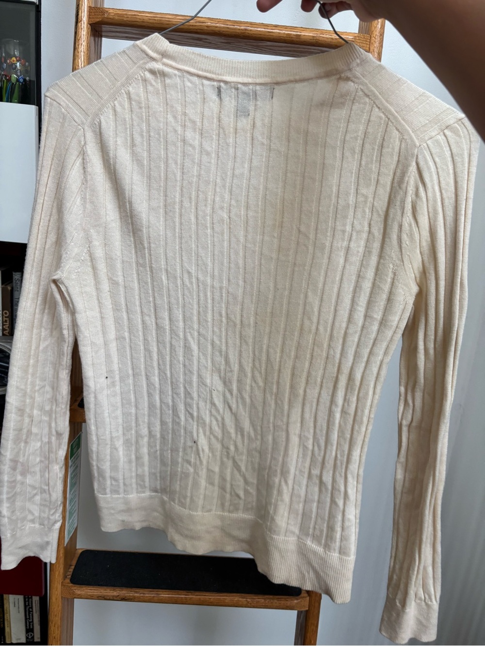 Banana Republic Ivory Ribbed Crewneck Sweater - Picture 5 of 5